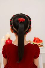 کش گره ای آبنباتی قرمز - Image 3