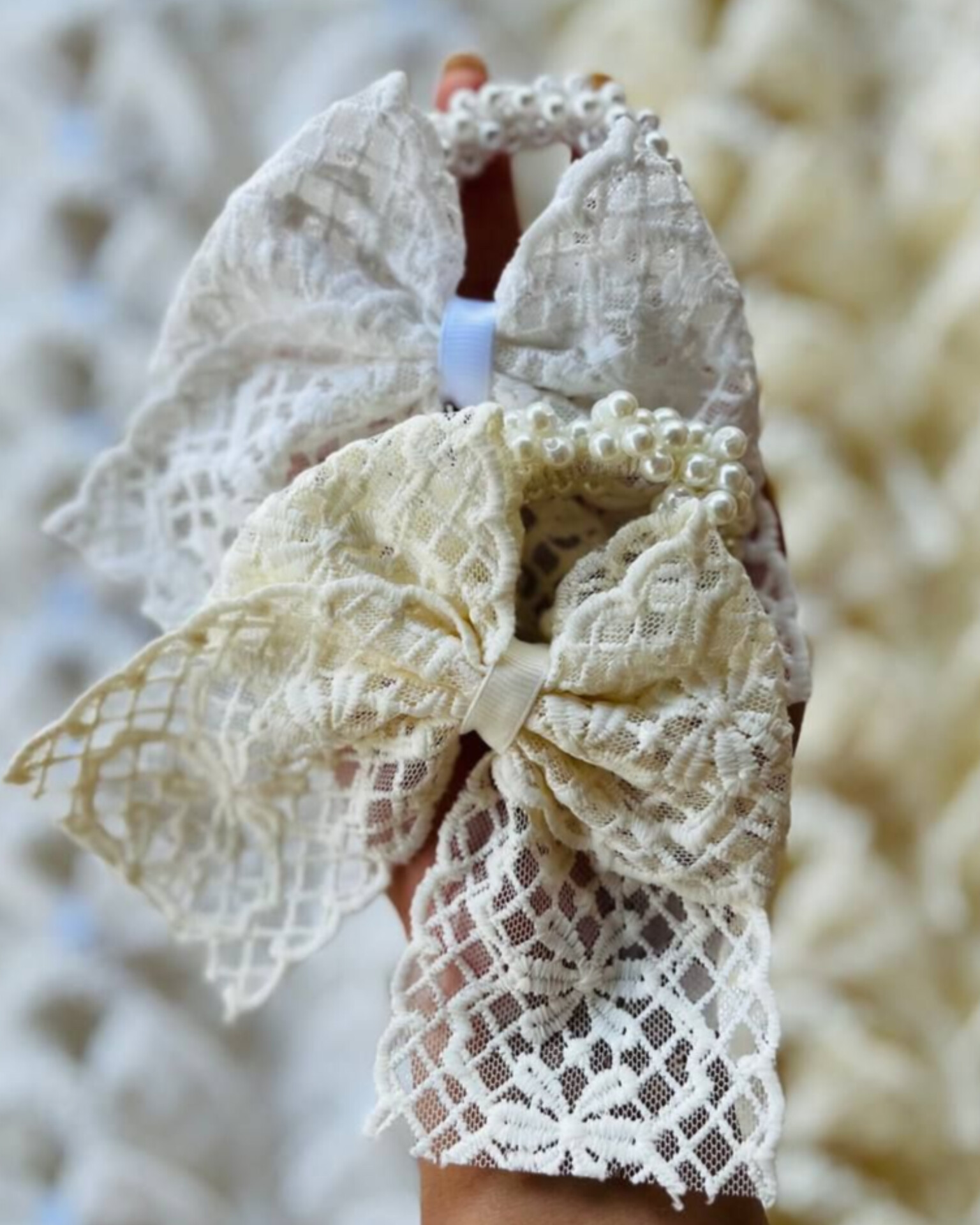 InShot_20251103_163444517 کش مرواریدی پاپیون دانتل - Image 1